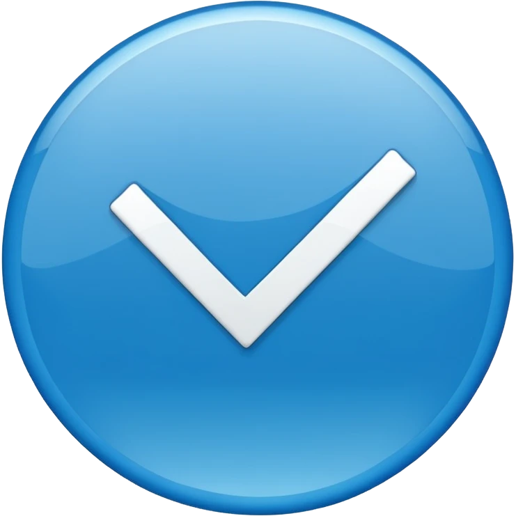 blue check mark inside a circle emoji