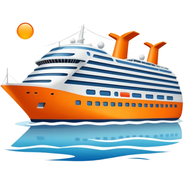 orange cruise ship emoji