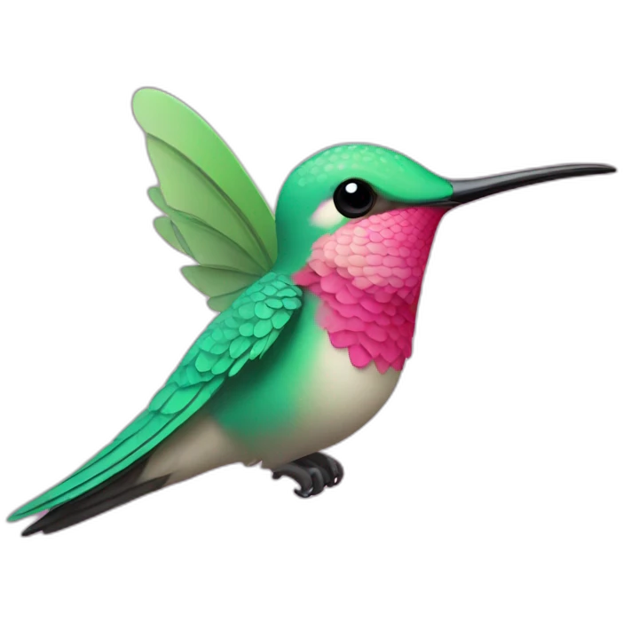 Hummingbird with long pink eyelashes emoji