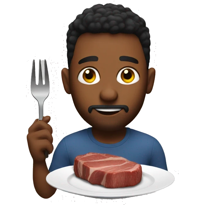 andrew tate eating a steak emoji