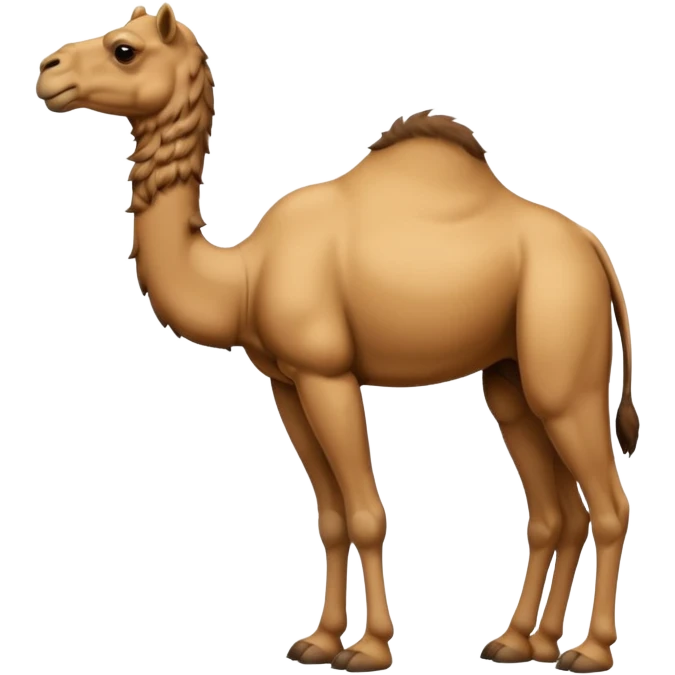 High resolution camel without fur emoji