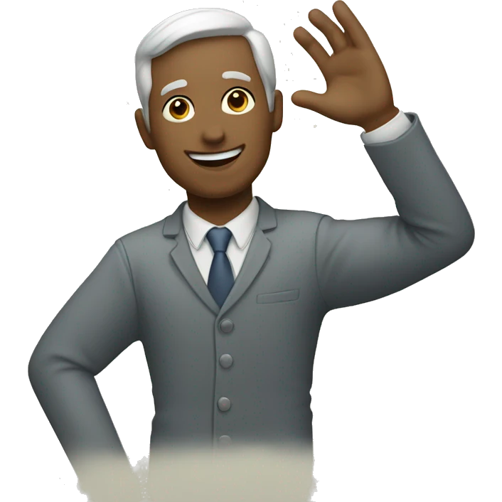 Man waving emoji