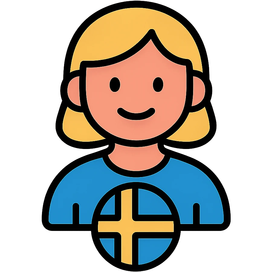 Swedish human for small system badge emoji