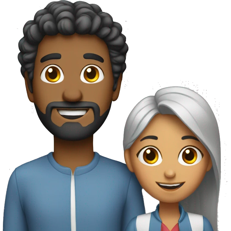 Pareja charlando emoji