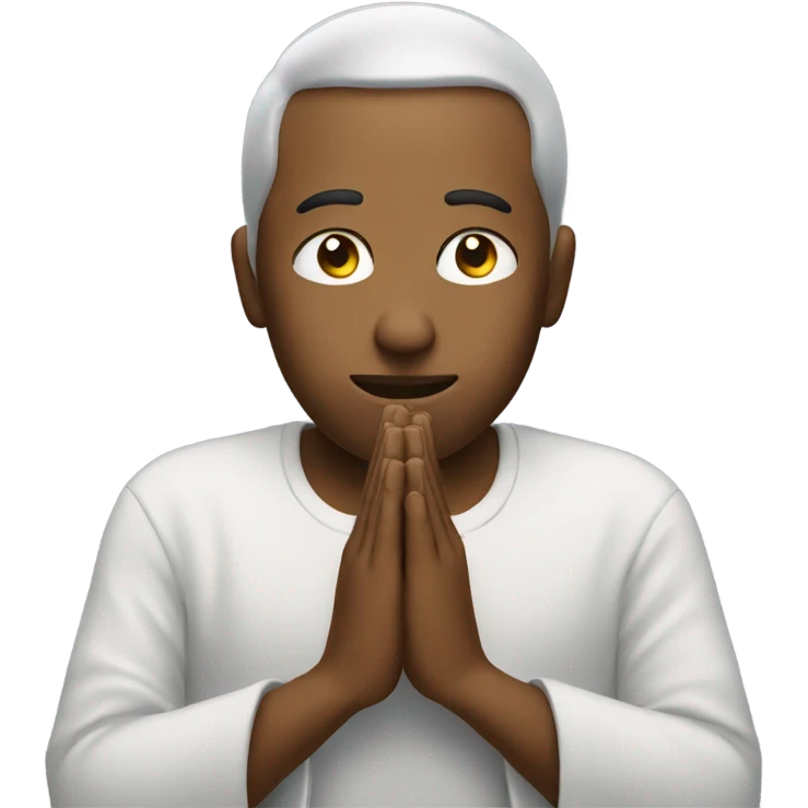 sweaty face with praying hands emoji