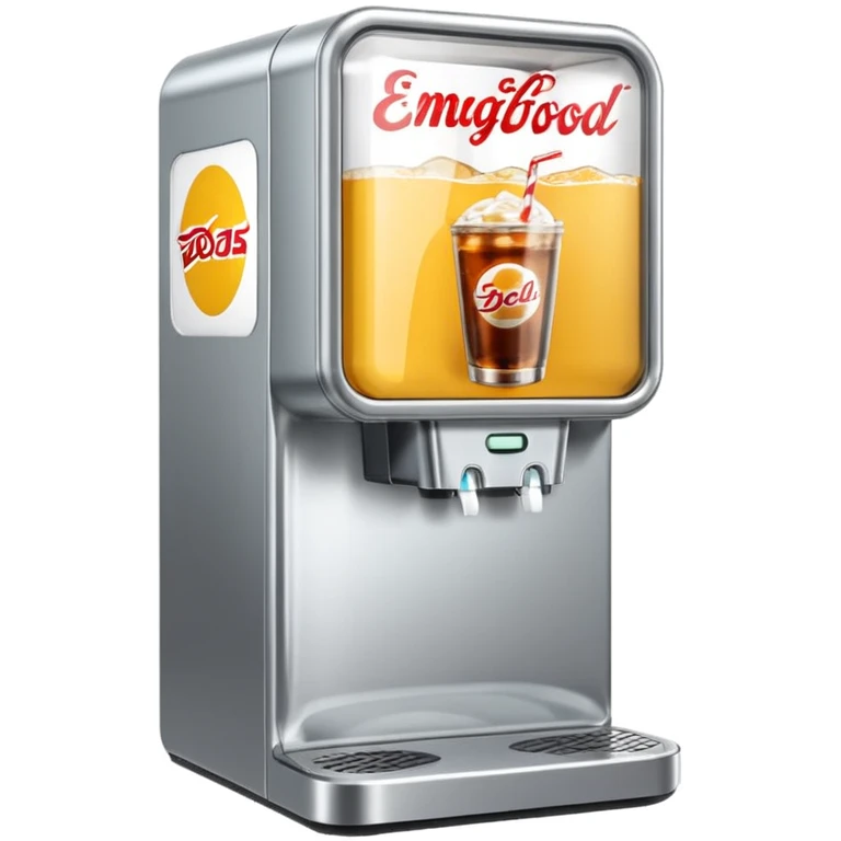 Digital soda dispenser in a fast food restaurant background  emoji