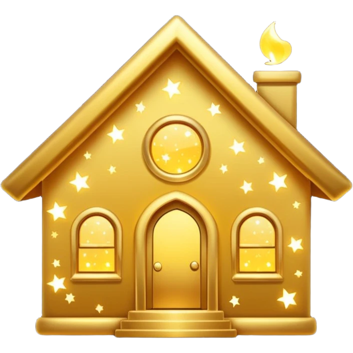 house silhouette with sparkles inside emoji
