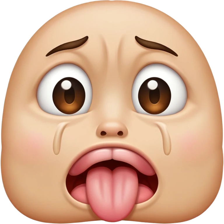 Crying eyes with tongue out  emoji