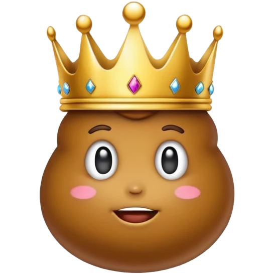 Poop with a crown on it  emoji