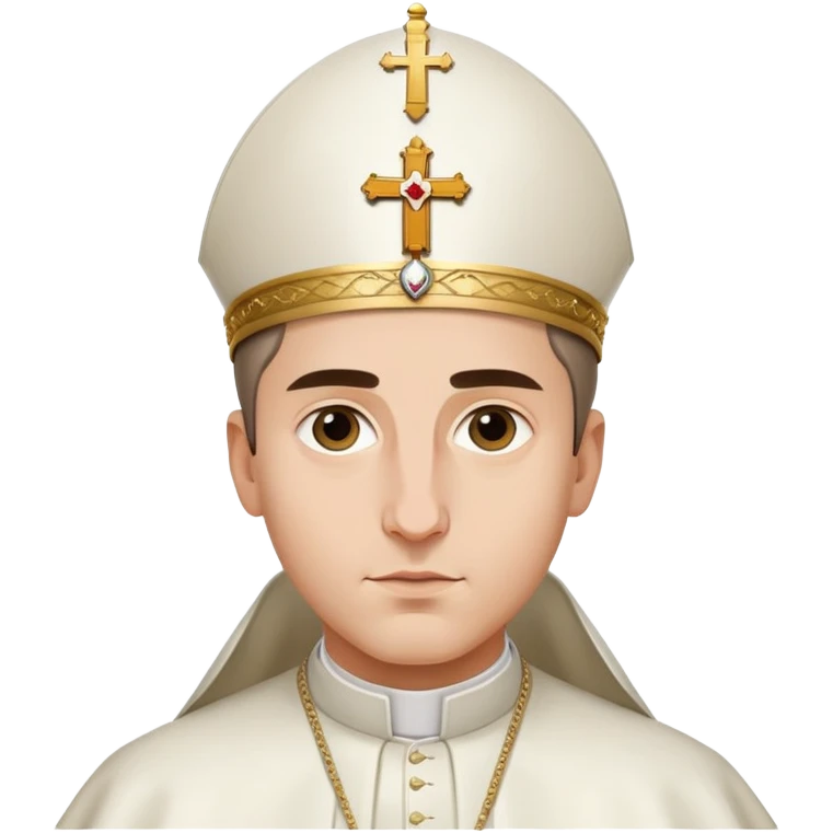 Young pope with modern papal attire emoji