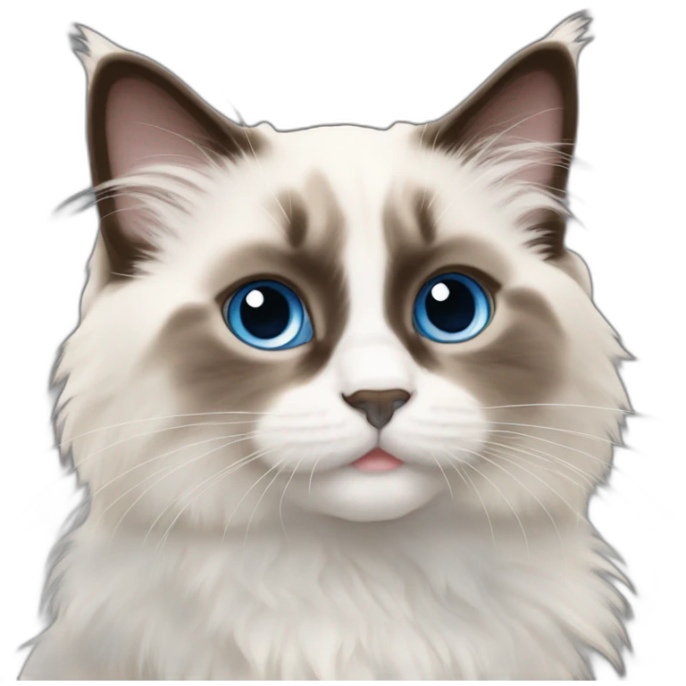 colorpointe ragdoll kitten emoji
