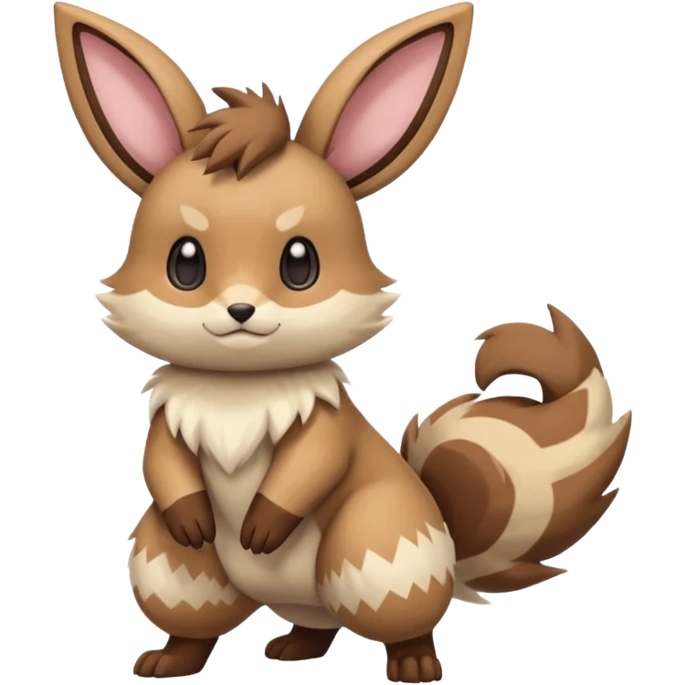 Lopunny-Eevee-Furret-Linoone-fusion (full body) emoji