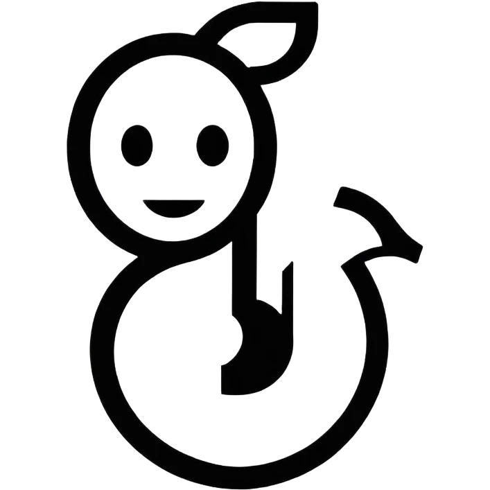 Logo tiktok noir et blanc emoji