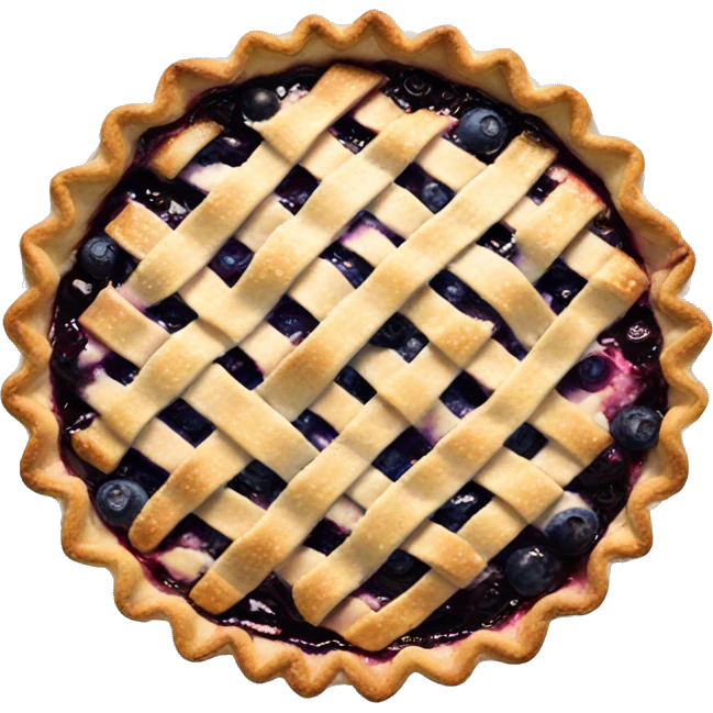 blueberry pie with cream  emoji