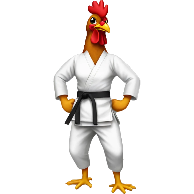 karate female chicken emoji