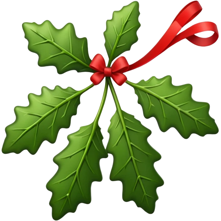 mistletoe with red ribbon emoji