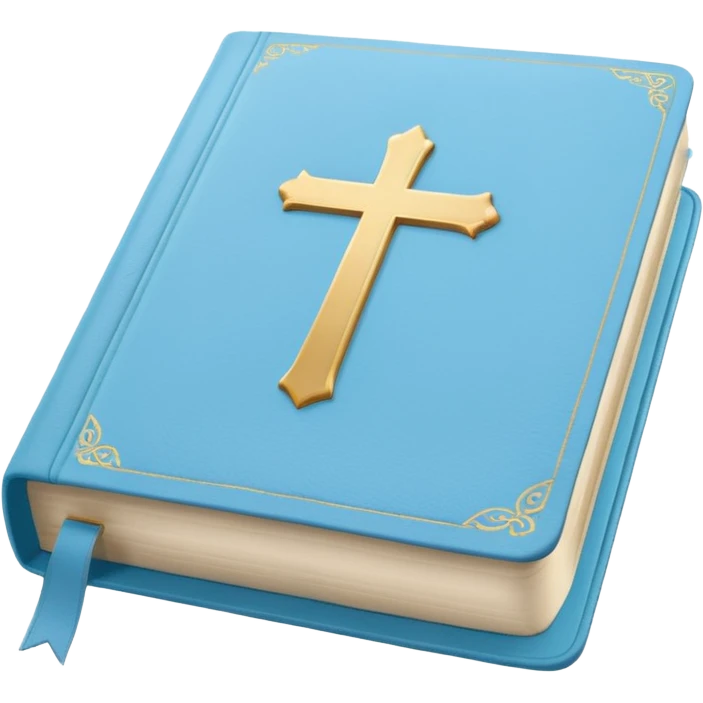 a pastel baby blue bible emoji
