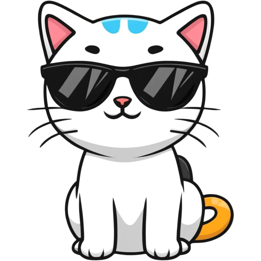 Cat with sunglasses emoji