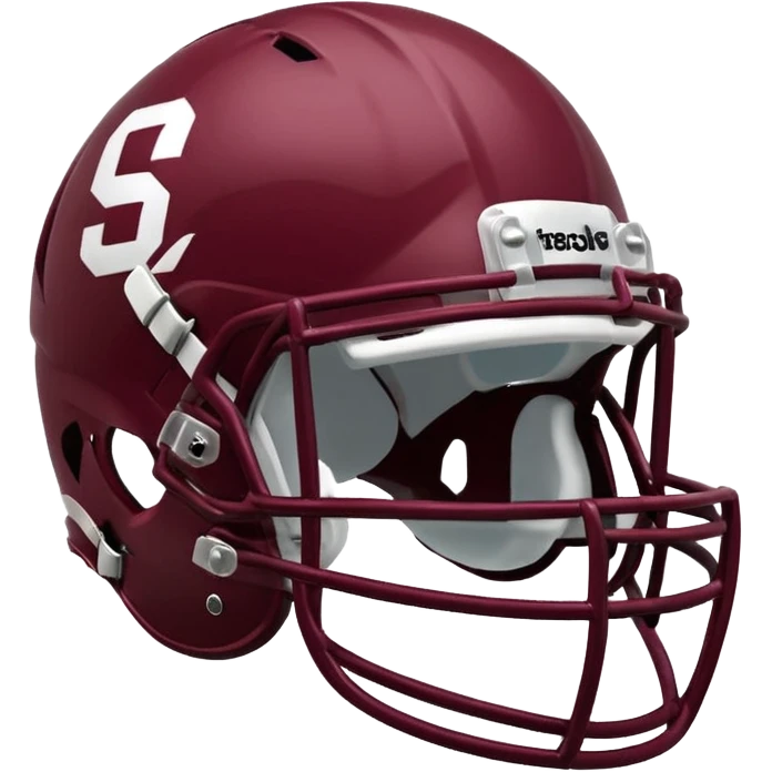 College football player helmet in maroon color emoji