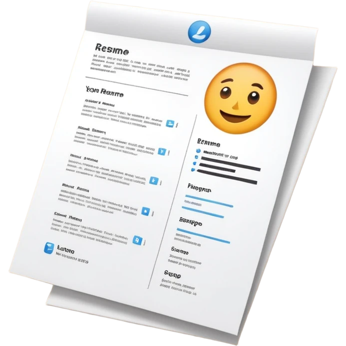 resume on paper emoji
