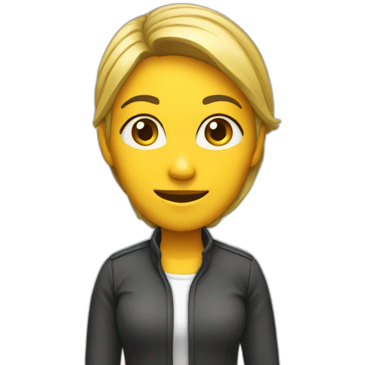 A female backer that backs  emoji