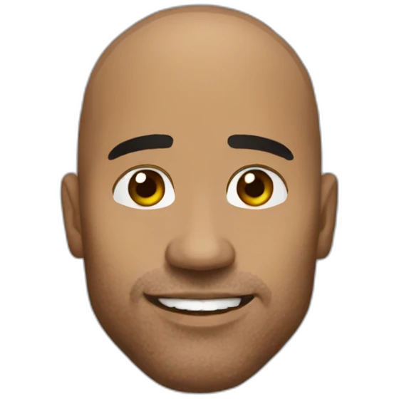 create a rock that look like dwayne the rock emoji