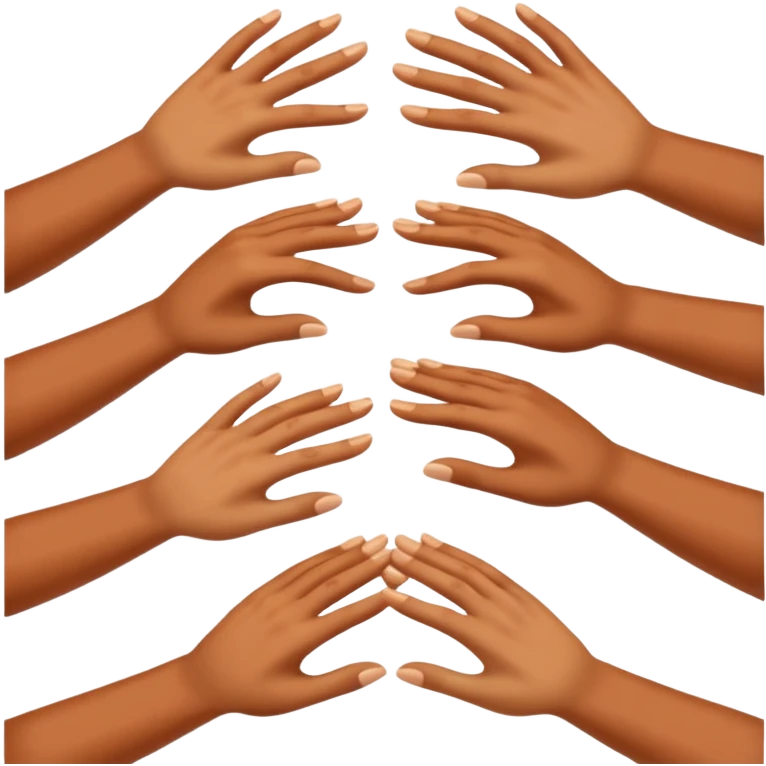 six seven hands emoji