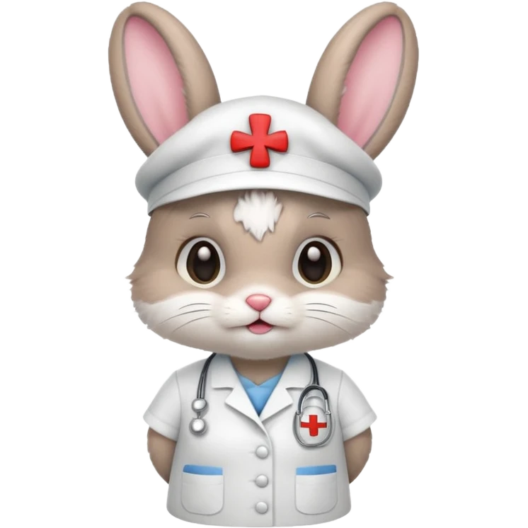 small bunny nurse emoji