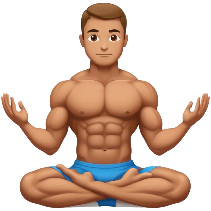bodybuilder yoga emoji