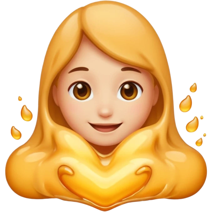 Melting with love emoji