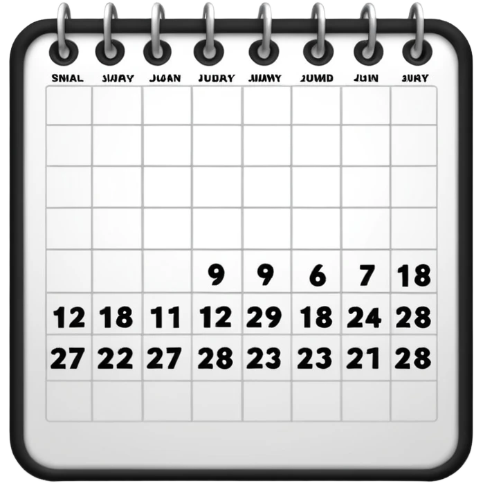 calendario de semanas emoji