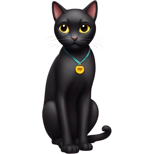 Black cat wearing a bikini emoji