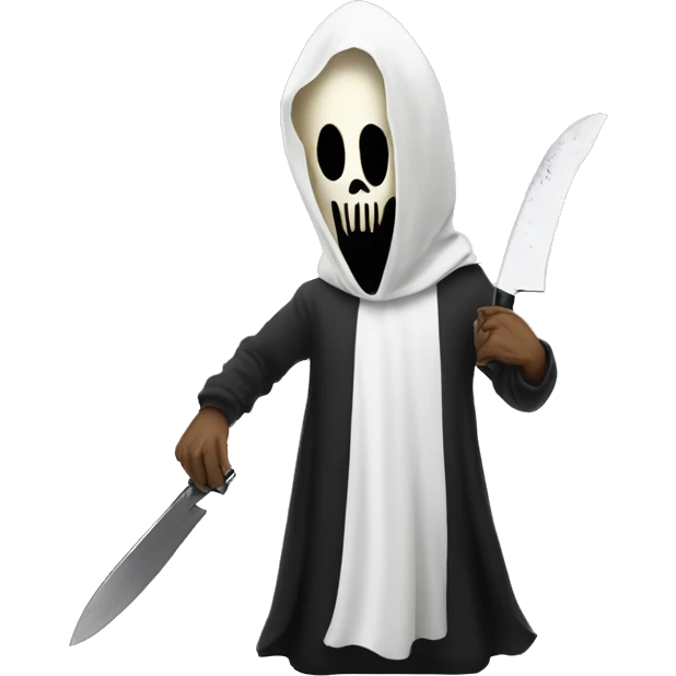  Ghostface with his knife emoji