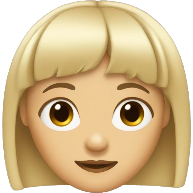 A girl with bangs emoji