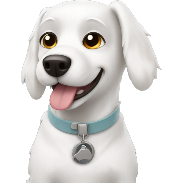 White dog on airplane emoji