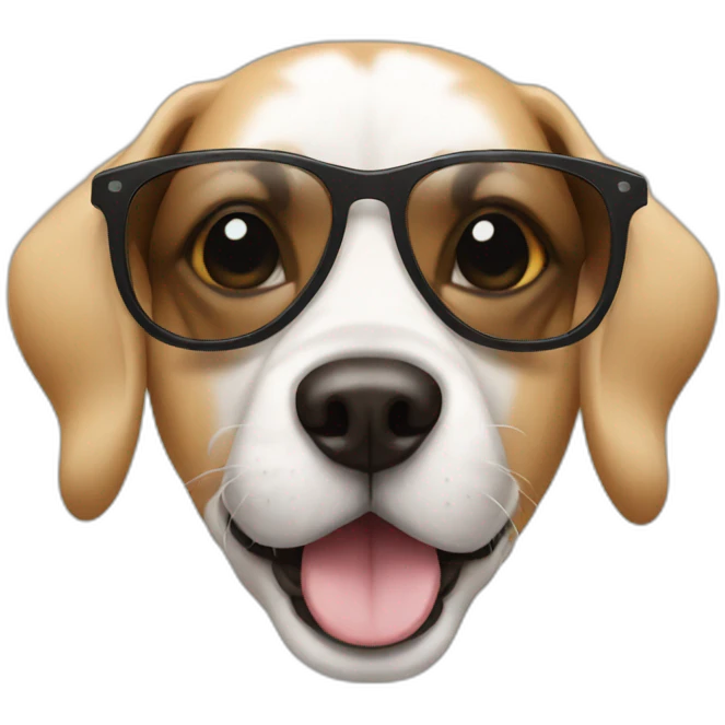 Dog with sunglasses emoji