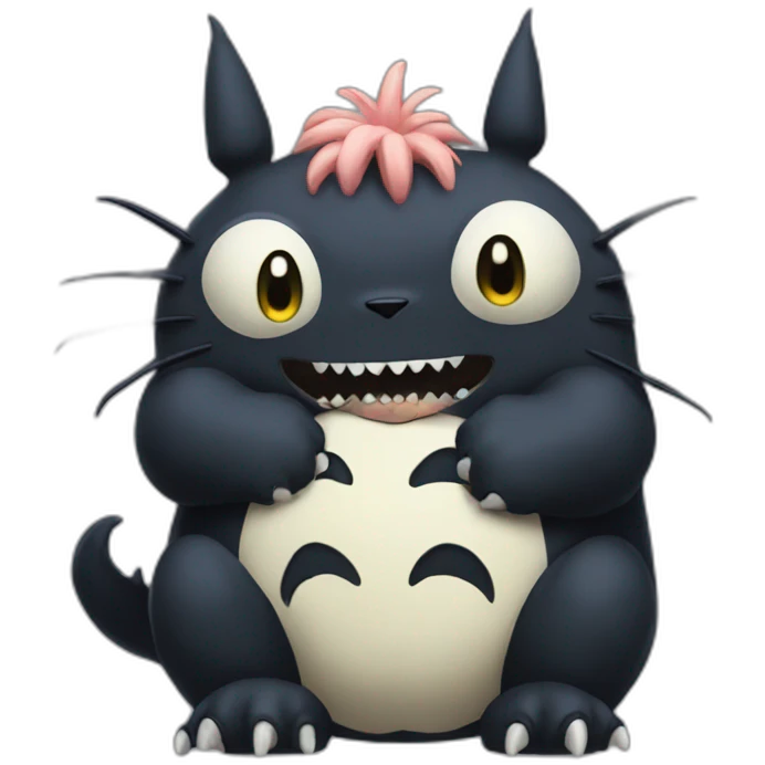 Totoro as venom emoji