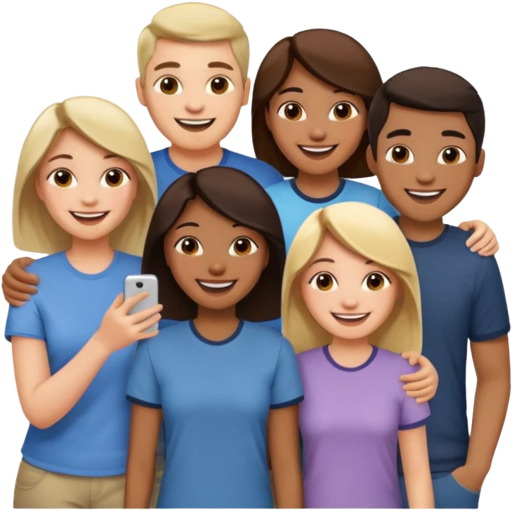 Cast members from tv show friends  emoji