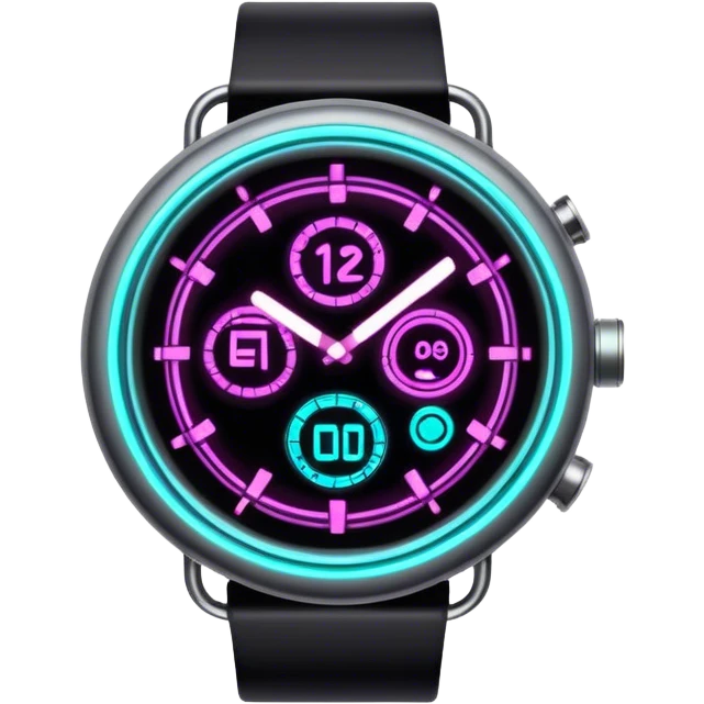 neon cyberpunk style watch emoji