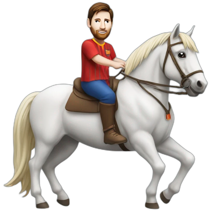 Messi sur un cheval emoji