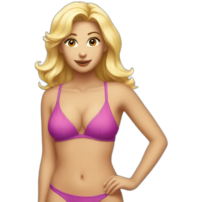 sexy blonde in swimsuit emoji