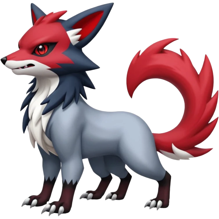 Zoroark-Zorua-Zangoose-Obstagoon-Absol-hybrid-fusion, full body emoji