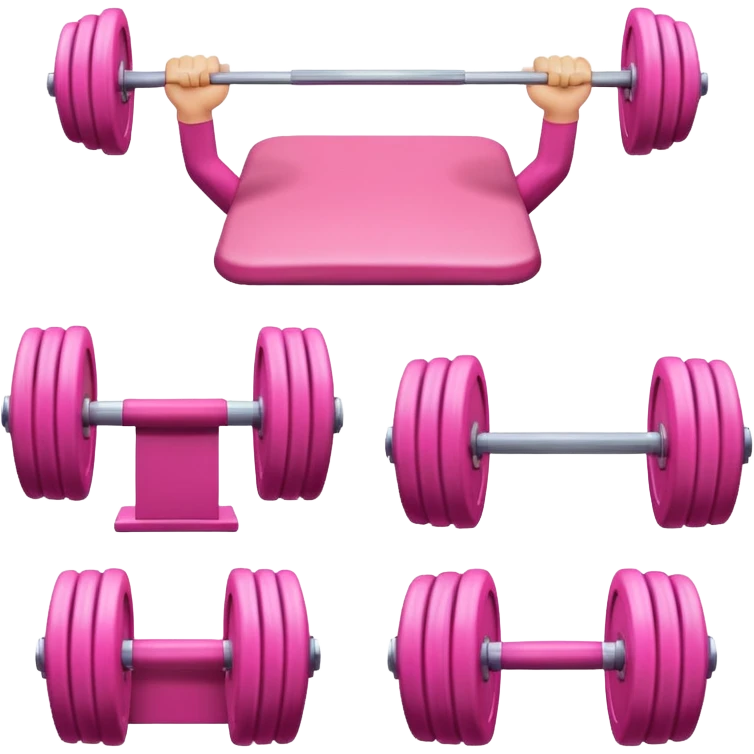Gym elements pink  emoji