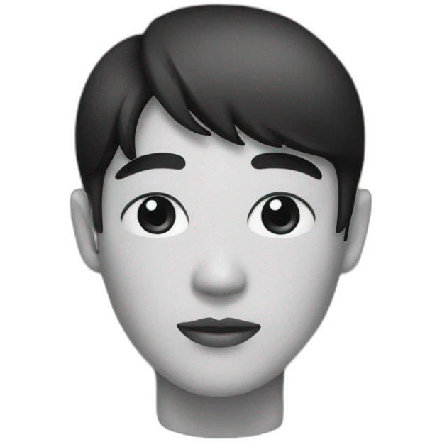 Asiatique noir emoji