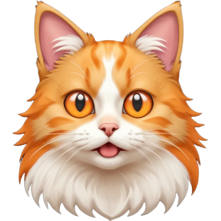 Un chat choqué sur réaction  emoji