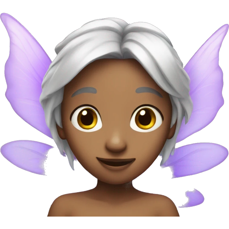 fairy with purple wings emoji