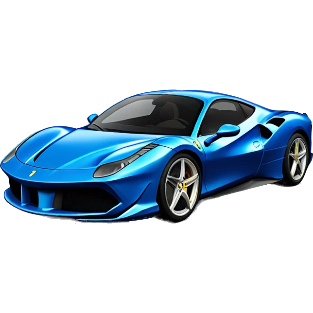 Blue Ferrari F8 emoji