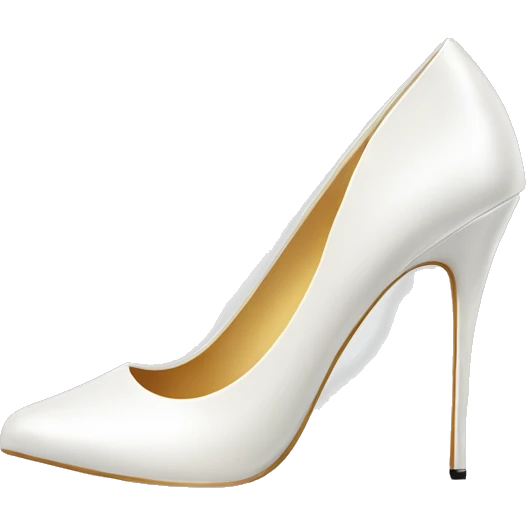 white high heels, stiletto emoji