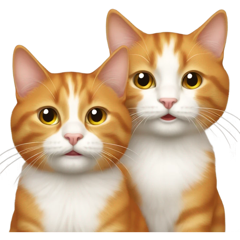 Two ginger cats one light with white fur and one deep ginger and abit smaller emoji