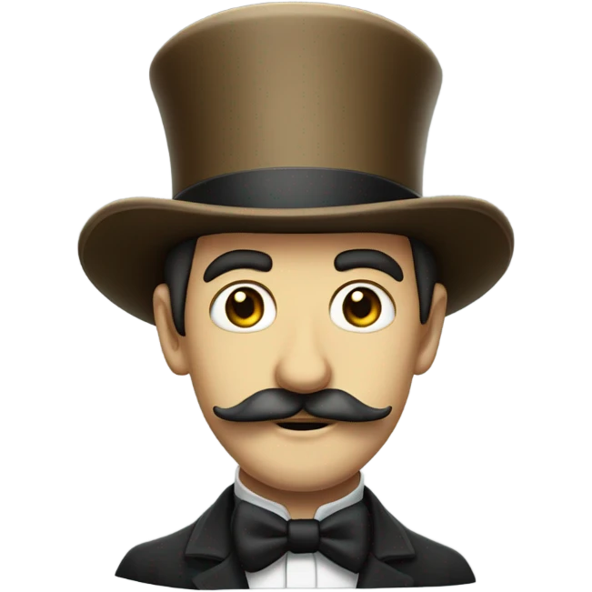 Arsène Lupin tophat moustache emoji